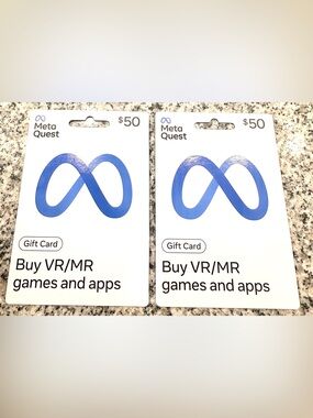 Two $50 Meta Quest Gift Cards